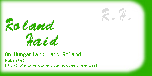 roland haid business card